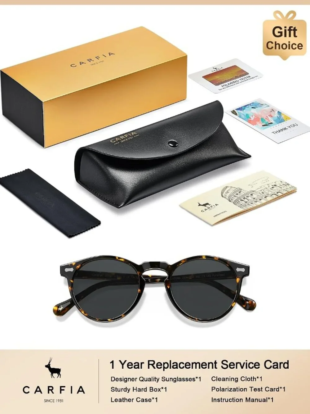 Timeless Tortoise Frame Sunglasses for Women - HD Polarized & UV Protection